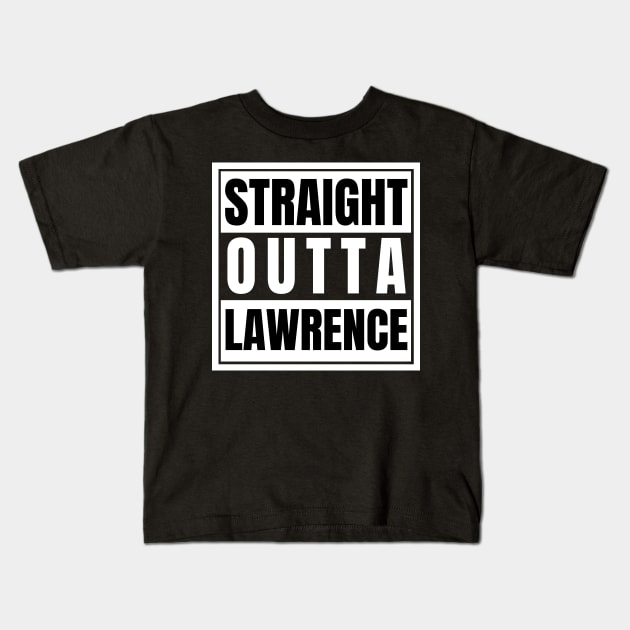 Straight Outta Lawrence Supernatural Birth Town Birth Place Papa Winchester Dean Sammy Kids T-Shirt by nathalieaynie